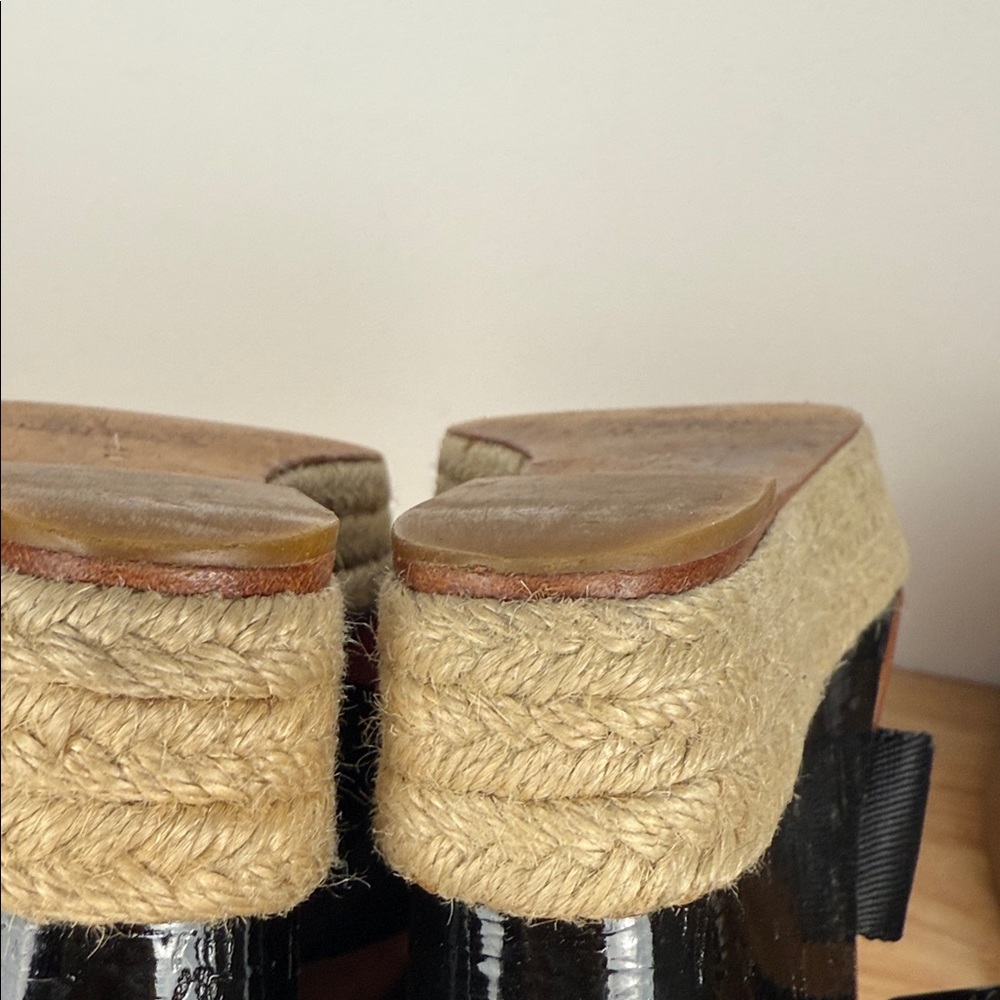 Coach Black Espadrille wedged Sandals - Picture 13 of 16